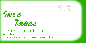 imre kapas business card