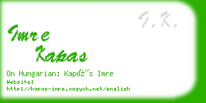 imre kapas business card